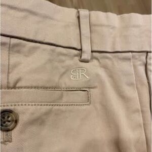 Banana Republic Beige Chino Pants 34x30 Cotton Button Zip Straight Leg